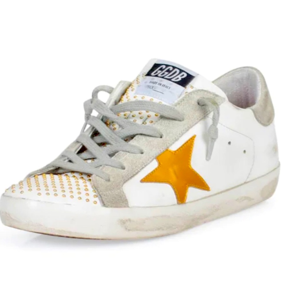 Golden Goose Superstar Beaded Leather Lowtop Sneakers